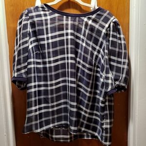 Gingham sheer shirt